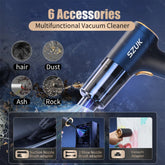SZUK 98000PA Car Vacuum Cleaner Wireless Portable Cleaning Machine for Car Home Appliance Powerful Handheld Cleaner for keyboard